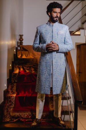 Ivory Handcrafted Wedding Sherwani