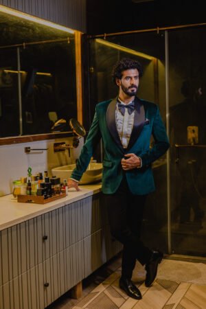 Wine Red Velvet Tuxedo