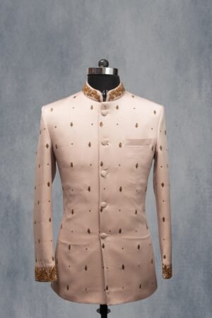 Rose Gold Jodhpuri Suit